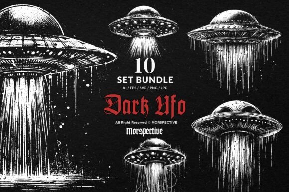 Download 10 Bundle Dark Art UFO Plane Alien Space - Space Collection