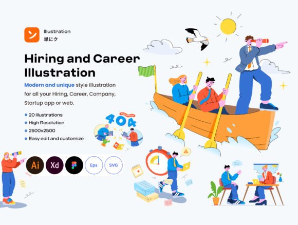 Download Hiring and Career Illustration - Career Collection