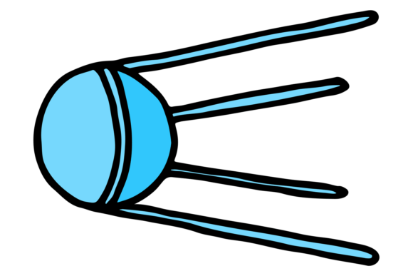 Download Sputnik Icon. Retro Space Satellite Colo - Space Collection
